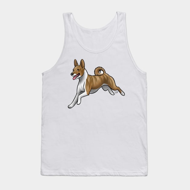 Dog - Basenji - Brindle Tank Top by Jen's Dogs Custom Gifts and Designs